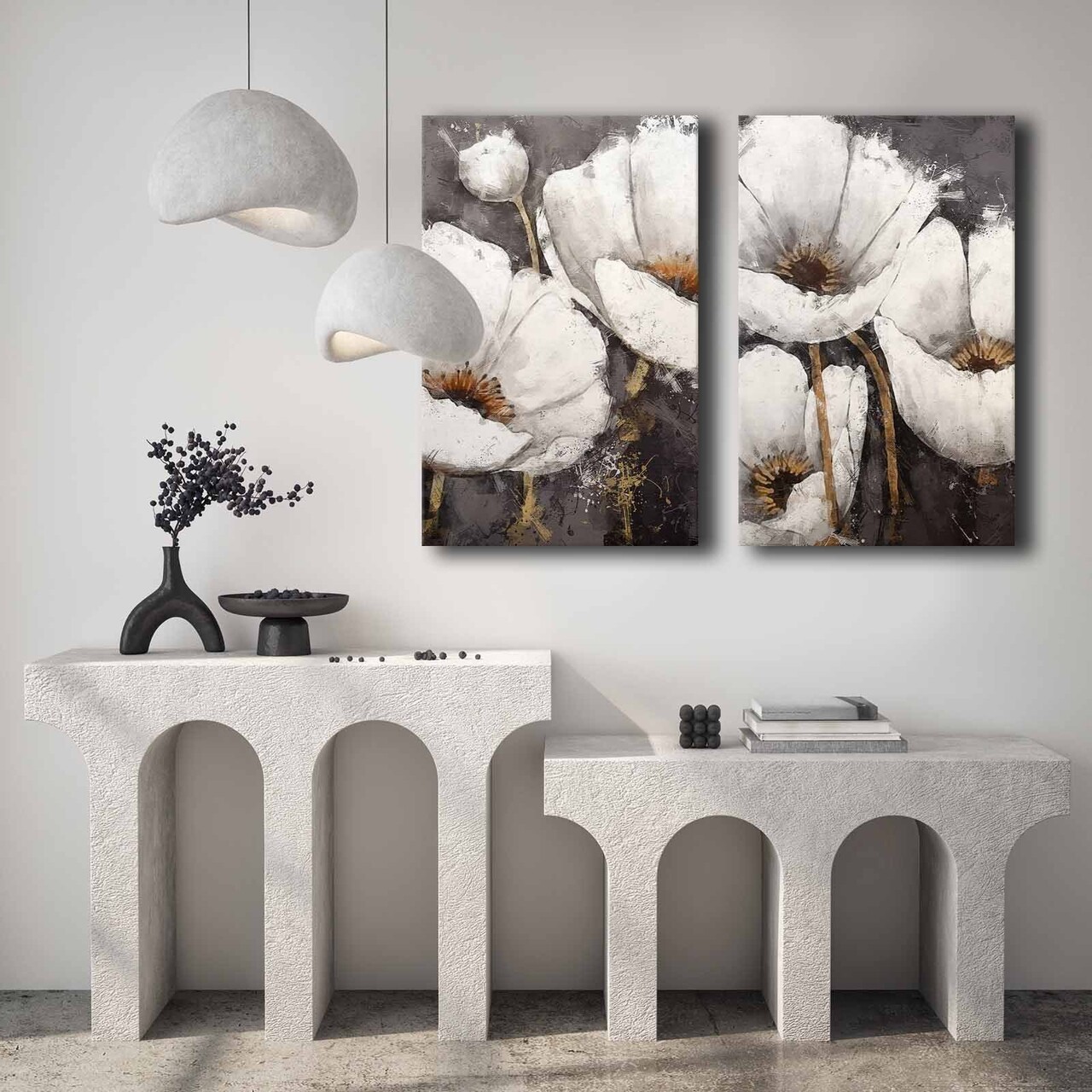 Set 2 tablouri decorative, 2p4570softc-002, Lemn, Multicolor - view 2