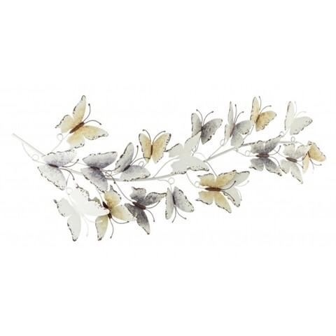 Decoratiune de perete, mariposa, bizzotto, 28.8x101 cm, otel