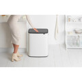 Cos de gunoi cu soft touch, Brabantia, Bo Touch, 60 L, 31.2x54.5x65.6 cm, otel, alb