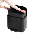 Cos de gunoi cu pedala, Brabantia, Bo Pedal, 36 L, 36.3x54x44 cm, otel, negru mat