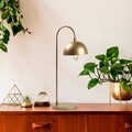 Lampa de masa, Horn - 12201, Fulgor, 18 x 25 x 53 cm, 1 x E14, 40W, auriu