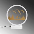 Lampa de masa, Shadow, 526SHD1139, Metal, Alb/Auriu