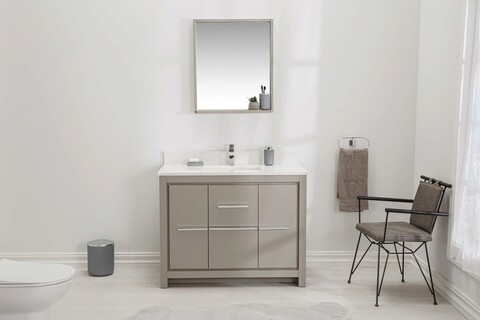 Set mobilier de baie (2 piese), jussara, superior 42, gri