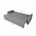 Canapea extensibila Firenze Grey 218x85x85cm + lada de depozitare, gri