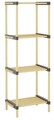Organizator multifunctional, Seowood, cu 4 rafturi, 107 x 40 x 28 cm, lemn solid, natur