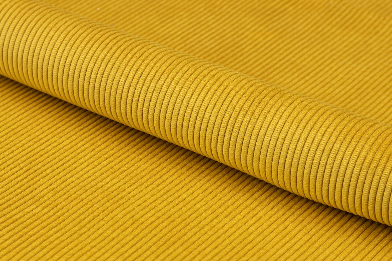 Scaun Eris, Actona, 48.5x54x85.5 cm, tesatura corduroy/otel, galben - view 5