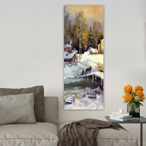 Tablou decorativ, DKY287195121_3080, Canvas, 30 x 80 cm, Multicolor