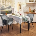 Scaun, Songmics, Velvet Design, 62.5x62x85 cm, otel/catifea, gi