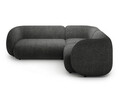 Coltar dreapta 4 locuri, Kate, Micadoni, 252x220x76 cm, tesatura structurata, gri inchis melanj