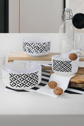 Set 3 recipiente pentru depozitare Trigon Duo, Keramika, 12/14/16 cm, ceramica Keramika