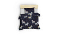 Lenjerie de pat pentru o persoana, Magic Unicorn - Dark Blue, Eponj Home, 65% bumbac/35% poliester
