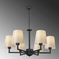 Lustra, Opviq, 892OPV1499, Metal, Negru / Crem