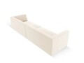 Canapea 4 locuri, Ruby, Micadoni Home, BL, 302x93x69 cm, piele ecologica, bej deschis