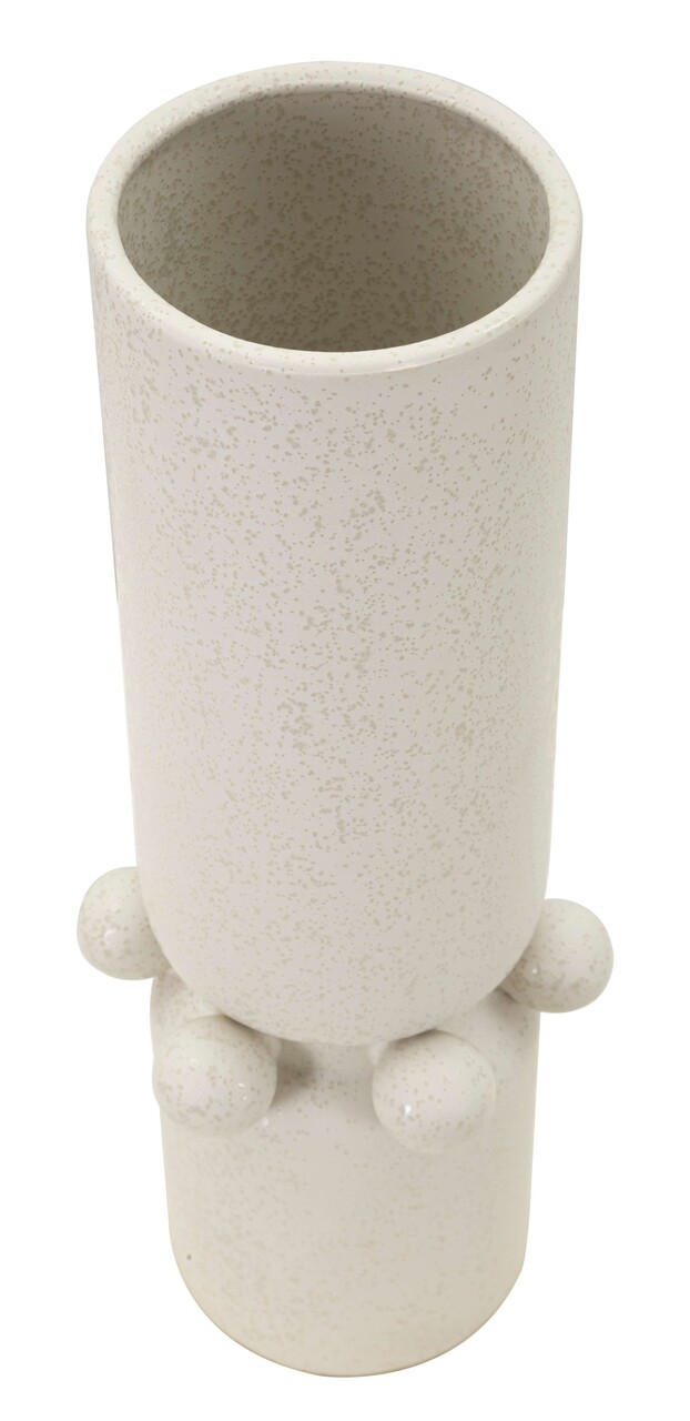Vaza decorativa Bubbles, Mauro Ferretti, 15.5x41 cm, ceramica, crem