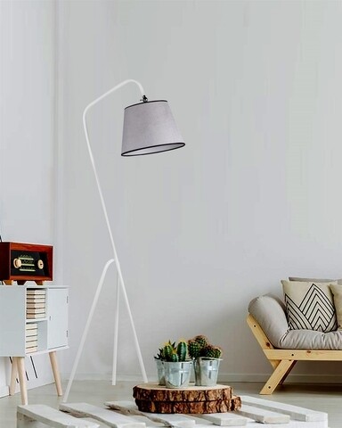 Lampadar, luin, 8303-4, e27, 60 w, metal/textil