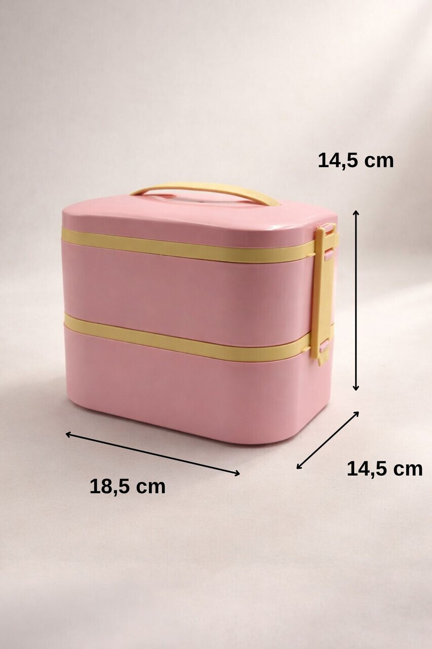 Cutie pentru pranz, Hermia, 721CBL1322, Inox, Izolat in vid, Roz pudra - view 7