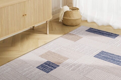 Covor, 45622 milas, 100x200 cm, fibre acrilice, albastru navy