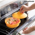 Vas de gatit cu abur multifunctional din silicon cu retete Silicotte, InnovaGoods, 21.5x19.5x11 cm