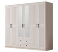 Dulap pentru haine, Rabi, Rb-075, 210x184x52 cm, Alb mat