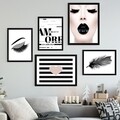Set 5 tablouri decorative, SET_027, Lulu, 24x29 cm/34x44 cm, plastic