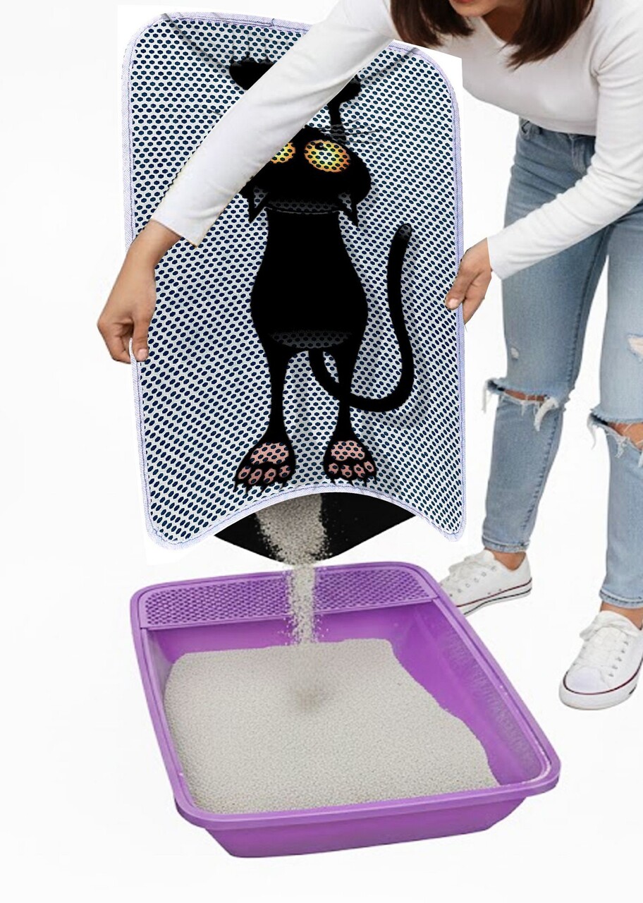 Covoras litiera pentru colectarea granulelor de nisip, Paws &amp; Whiskers, Cat Lıtter Mat 46, Multicolor - view 3
