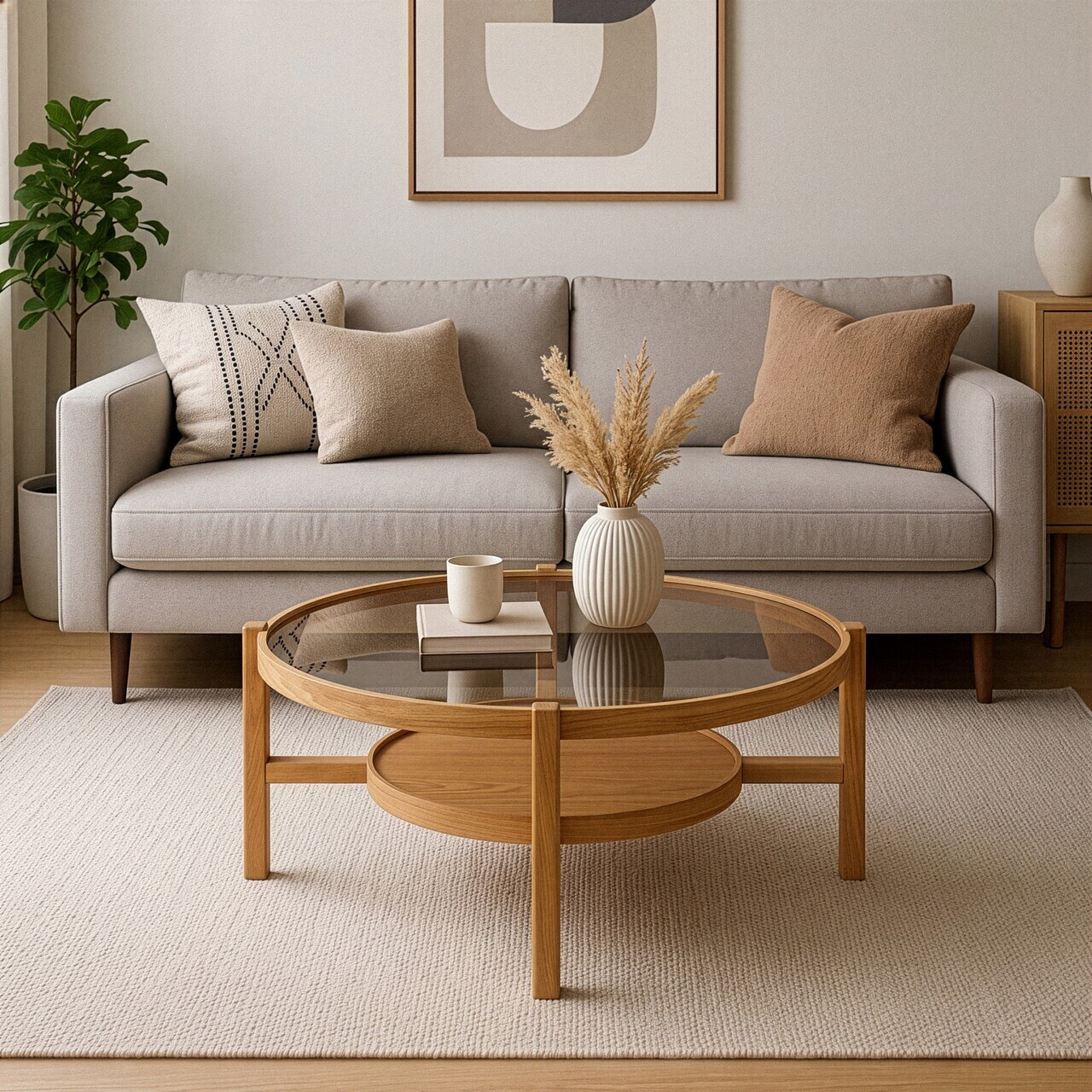 Masuta de cafea, Hanah Home, Harmony 110, 110x48x80 cm, LEMN MASIV DE STEJAR, Stejar
