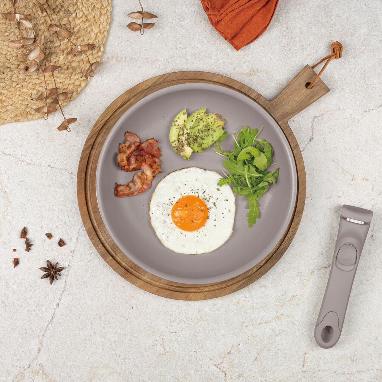 Set pentru gatit Berlinger Haus, Taupe Nordic, 13 piese, aluminiu, taupe mat/natur - imagine 11