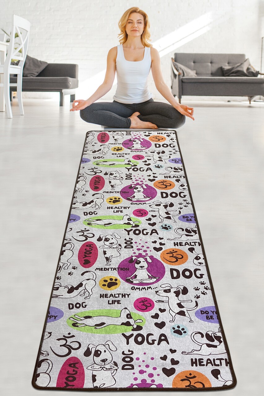 Saltea fitness/yoga/pilates Sirsasana Djt, Chilai, 60x200 cm, poliester, multicolor