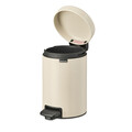 Cos de gunoi cu pedala, Brabantia, NewIcon, 3 L, 23.5x16.8x26.4 cm, otel, bej