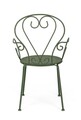 Scaun pentru gradina Etienne, Bizzotto, 49x49x89 cm, otel, invelis e-coating, finisaj mat, verde forest