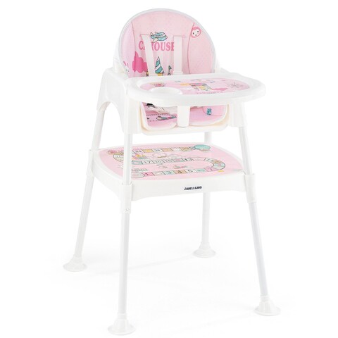 Scaun de masa pentru bebelusi, L'essentiel Maison, Carousel, Roz