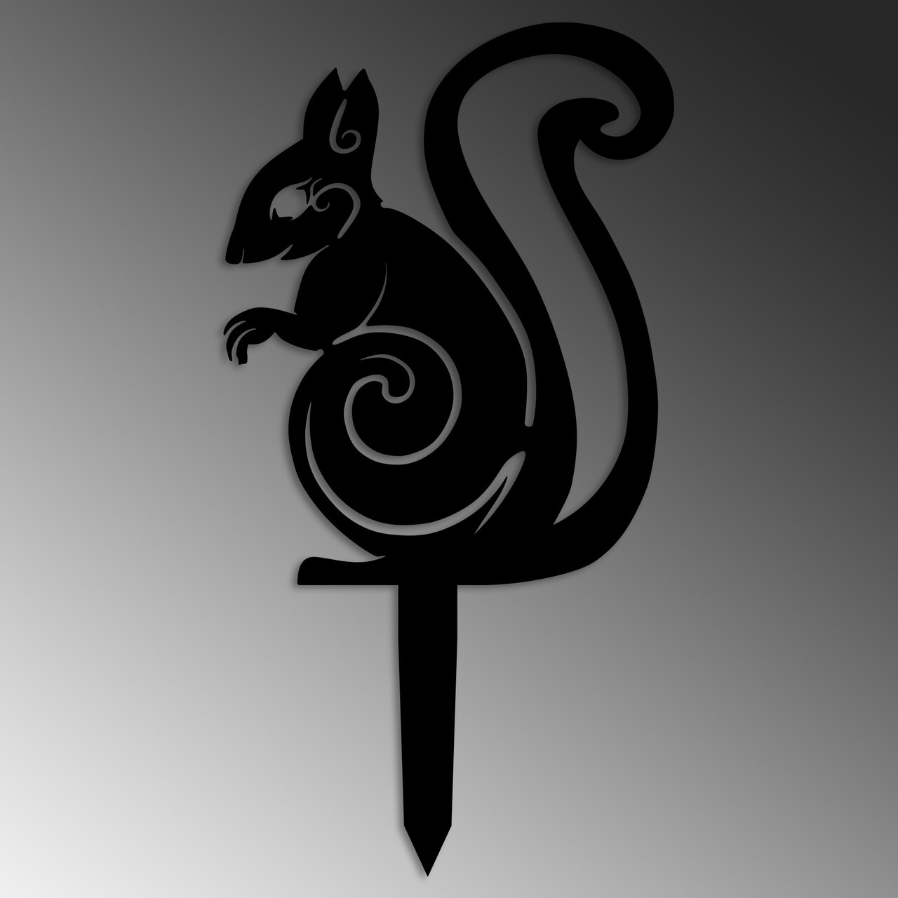 Obiect decorativ de grădină, Squirrel 01, 44x23 cm, Negru - view 5