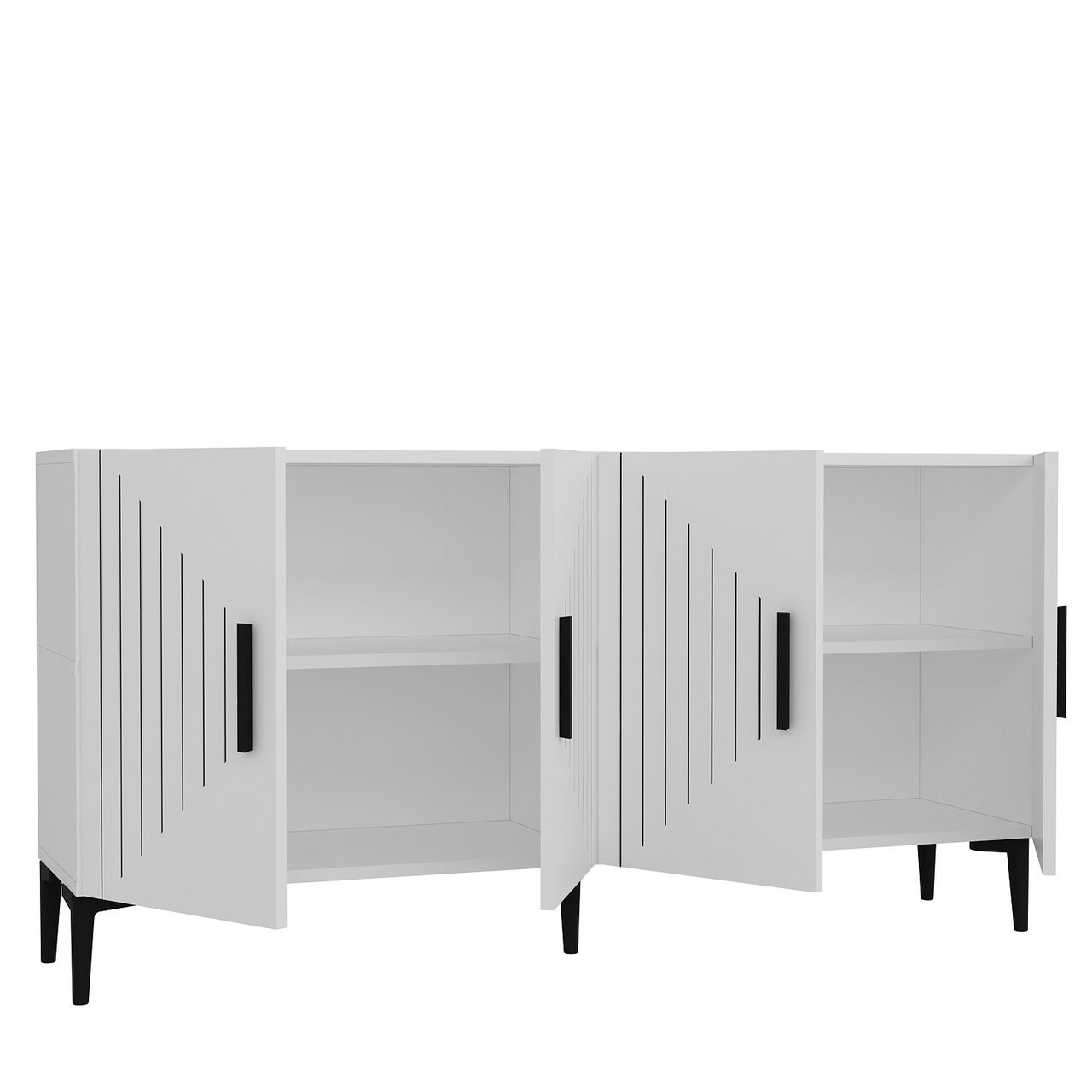 Consola, Hanah Home, Poyraz, 150x75x35 cm, PAL , Alb - view 6