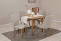 Set masa extensibila si 4 scaune, Vella, Vina 1005, PAL, Pin Atlantic / Smântână