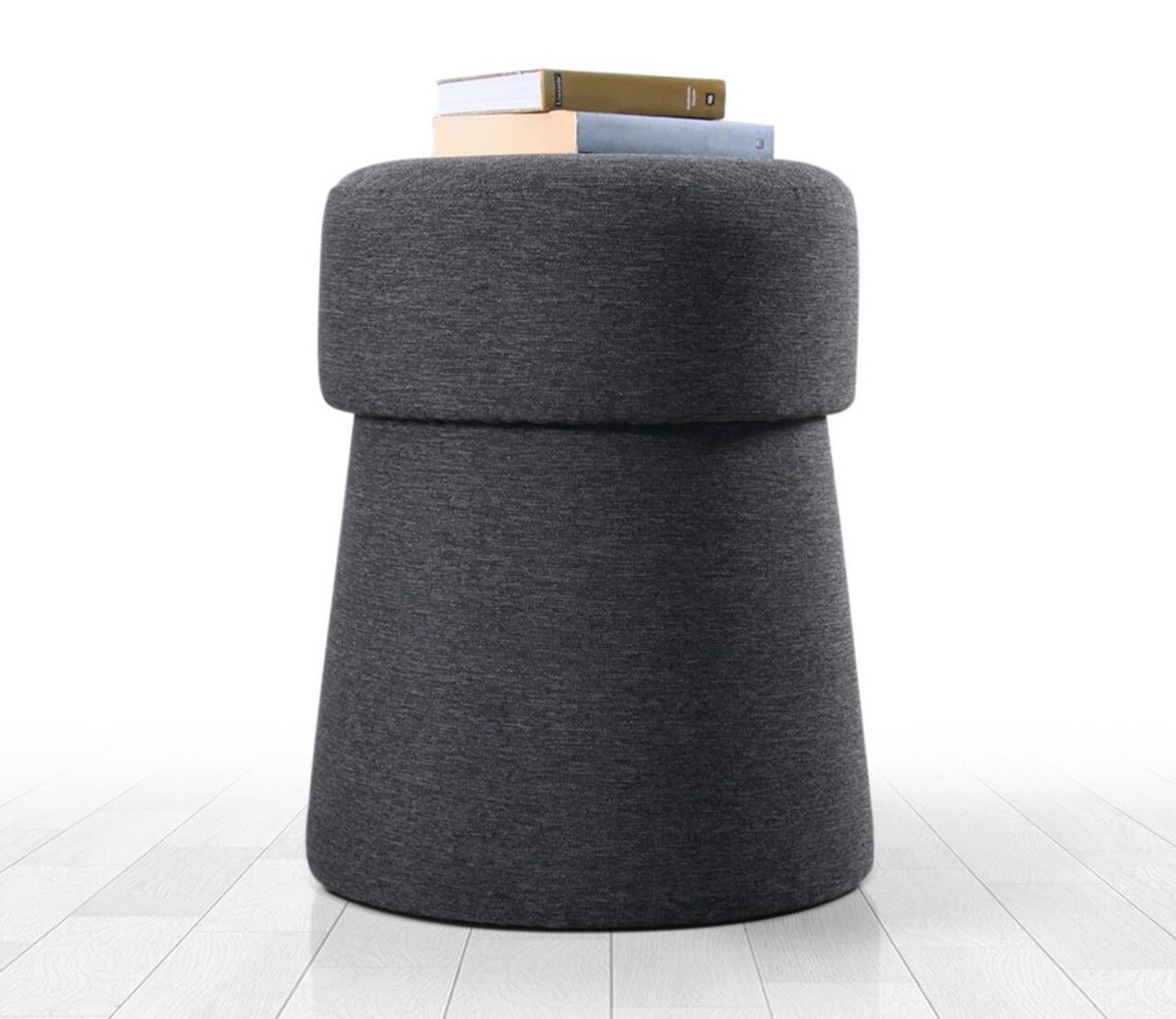 Taburet, Fluffe, 209FLF1213, 50% bumbac, 50% in, Gri inchis - 1 | YEO