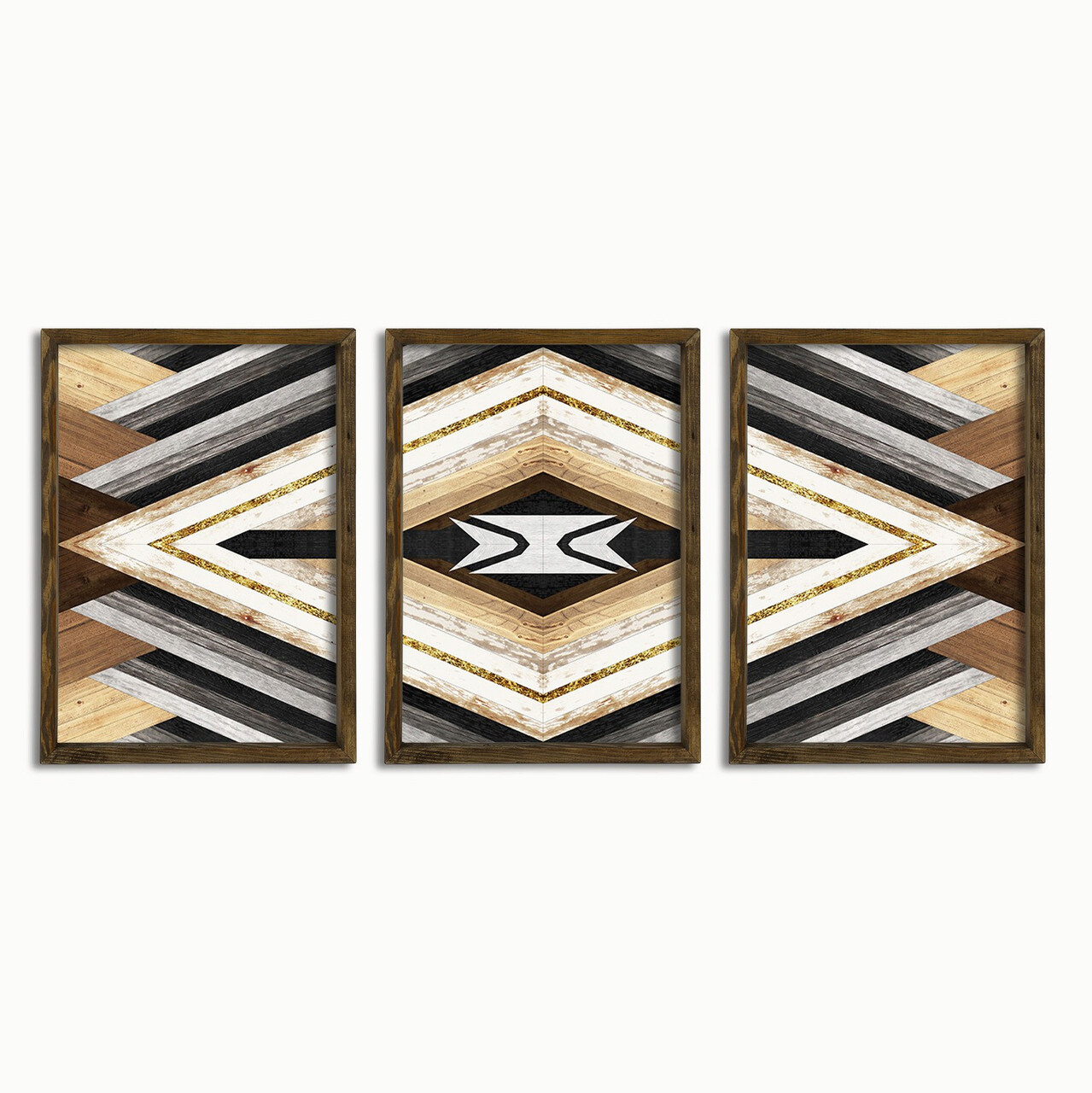 Set 3 tablouri decorative, TAH078, MDF, Imprimat UV, Multicolor - 1 | YEO