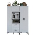 Dulap multifunctional, Rani, JE131, 150x198.6x40 cm, PAL, Alb