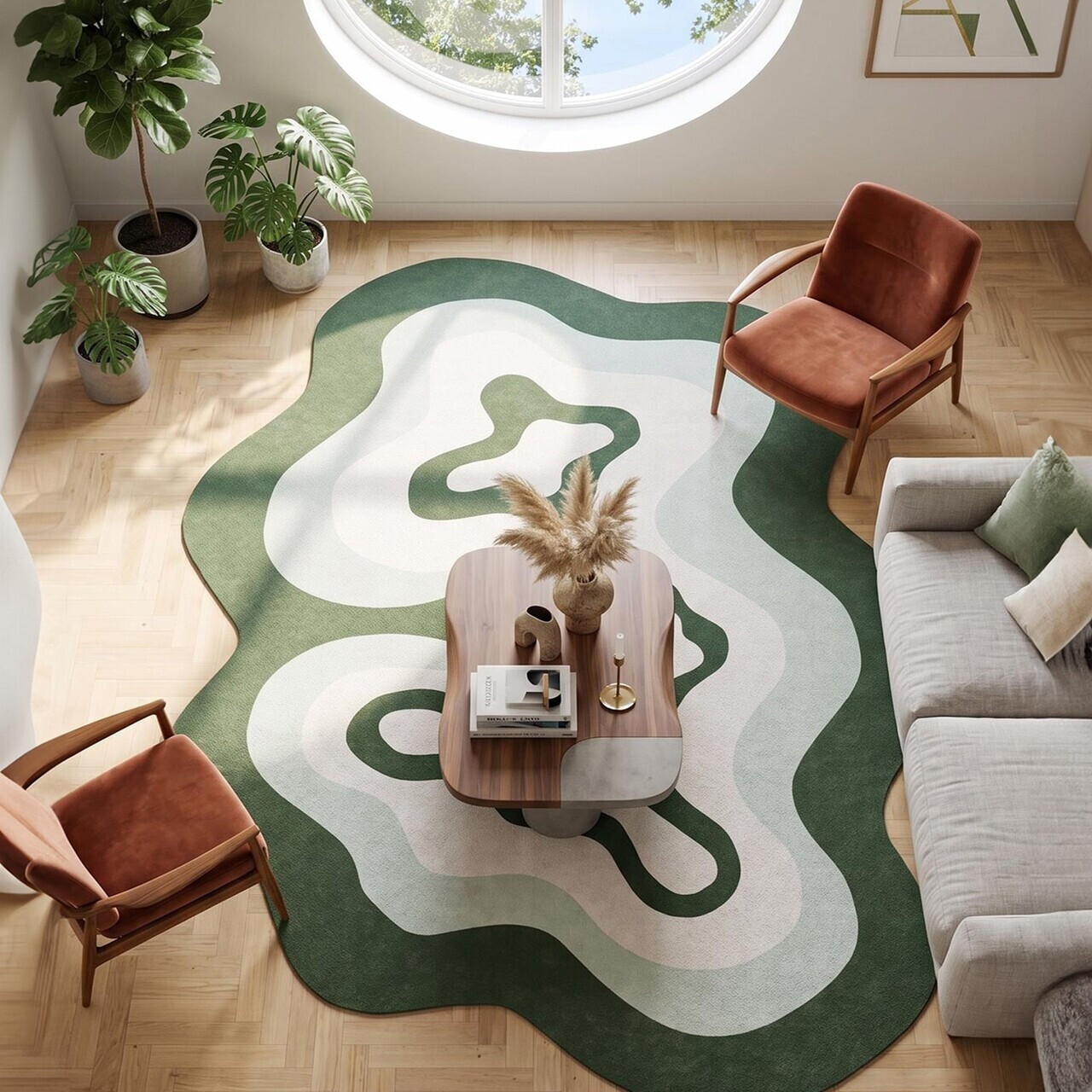 Covor, Fr374, 120x180 cm, Verde — imaginea 2