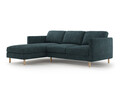 Coltar stanga 3 locuri, Eden, Micadoni, 250x150x90 cm, tesatura structurata, verde albastrui melanj