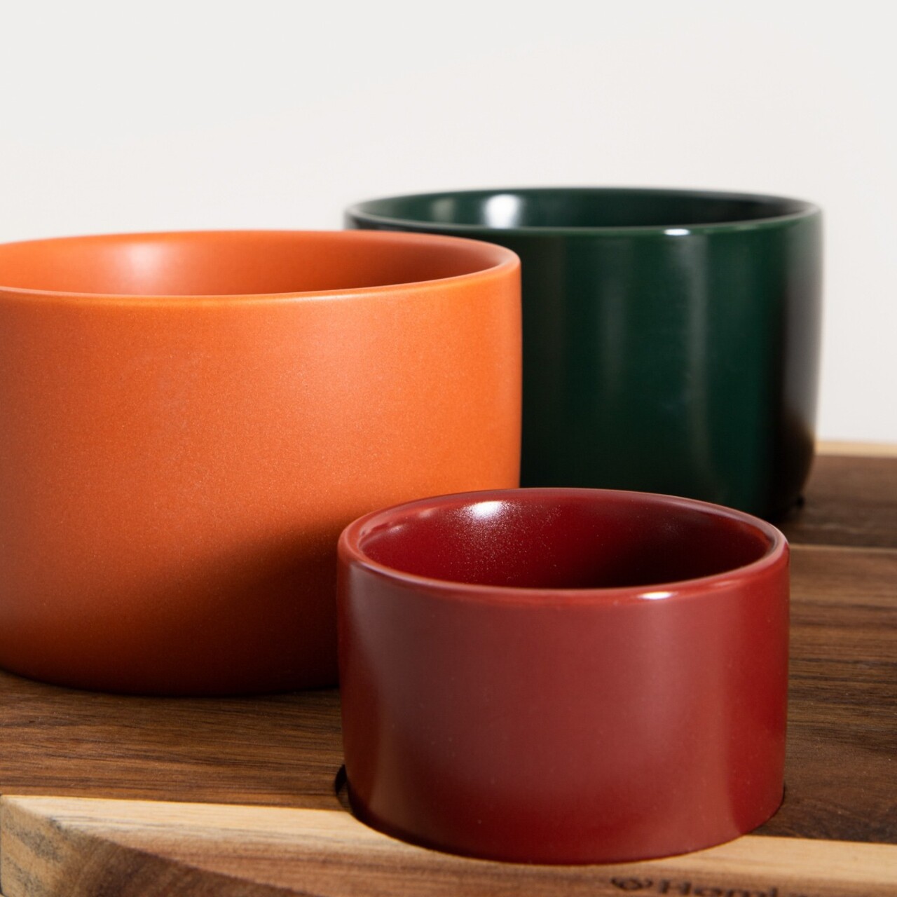 Set 5 boluri si suport Yifan, Homla, 32 cm, lemn/ceramica, multicolor - 1 | YEO