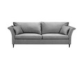Canapea extensibila, Pivoine, Mazzini Sofas, 3 locuri, cu lada de depozitare, 245x95x98 cm, catifea, gri deschis