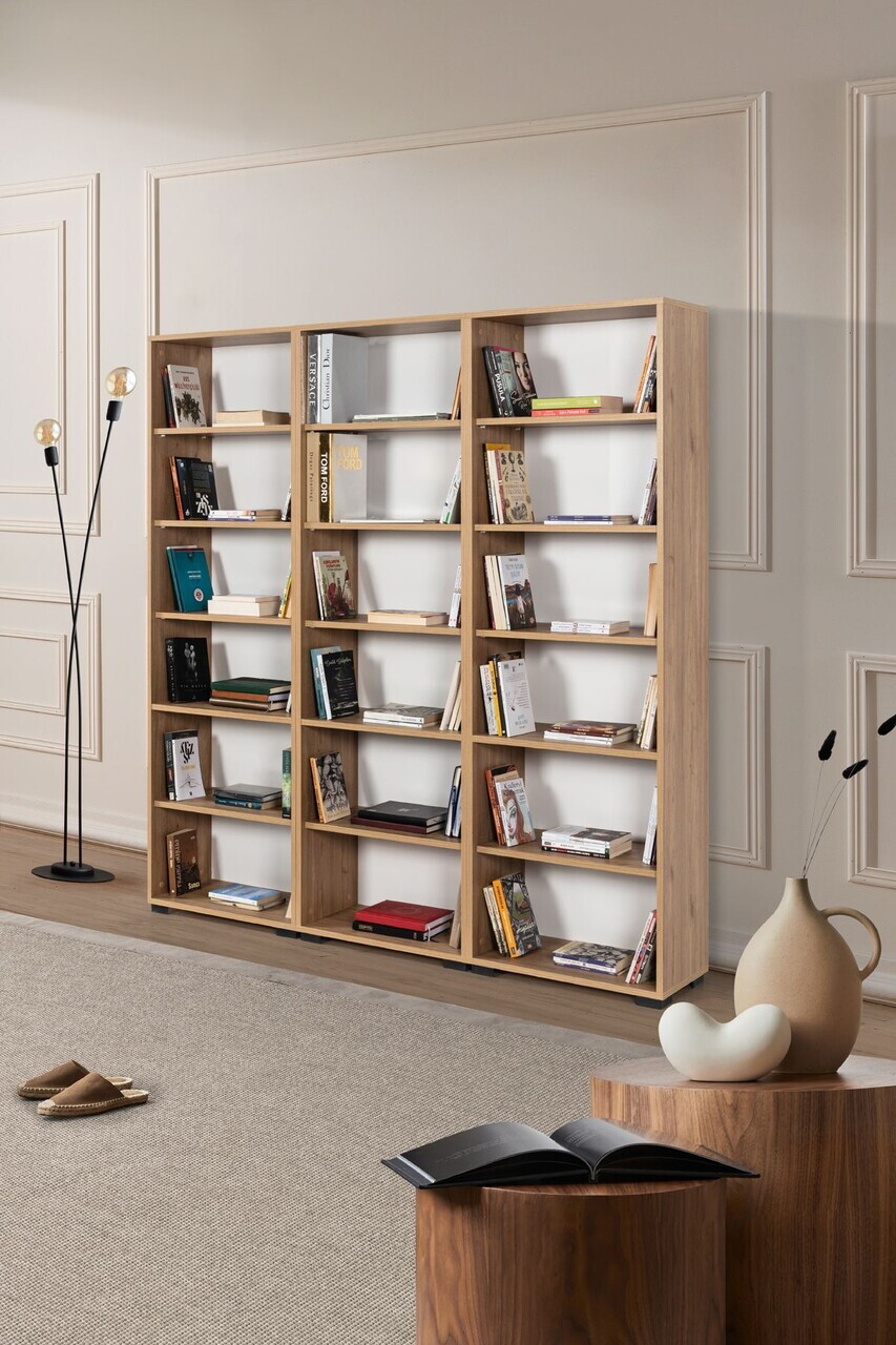 Corp biblioteca, Hanah Home, Evm 8325, 180x187x30 cm, PAL, Maro — imaginea 3