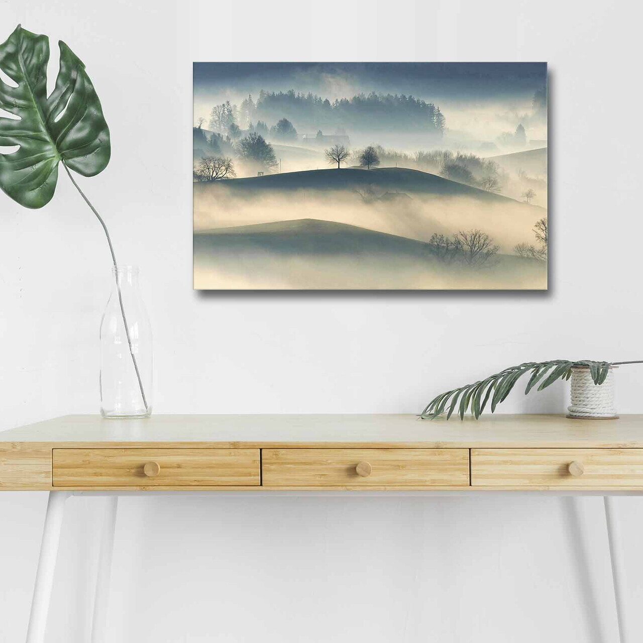 Tablou decorativ cu lumina LED, 4570DHDACT-124, PÂNZĂ DIN PIELE ÎNTOARSĂ, Dimensiune: 45 x 70 cm, Multicolor — imaginea 2