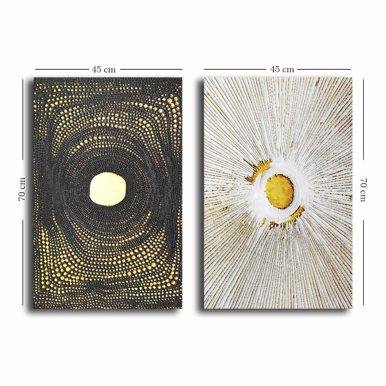 Set 2 tablouri decorative, 2P4570GSC-001, Lemn, Multicolor - view 4
