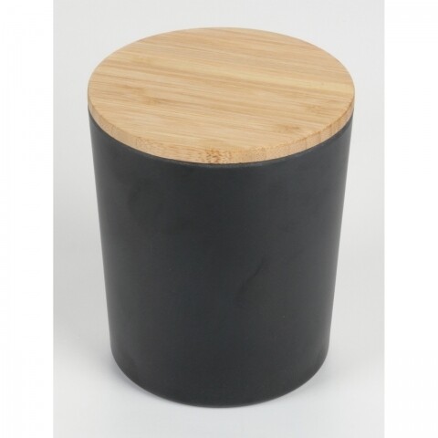 Cutie de depozitare Black Bamboo, Jocca, 12 x 12 x 14.2 cm, bambus, negru/natur