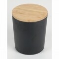 Cutie de depozitare Black Bamboo, Jocca, 12 x 12 x 14.2 cm, bambus, negru/natur
