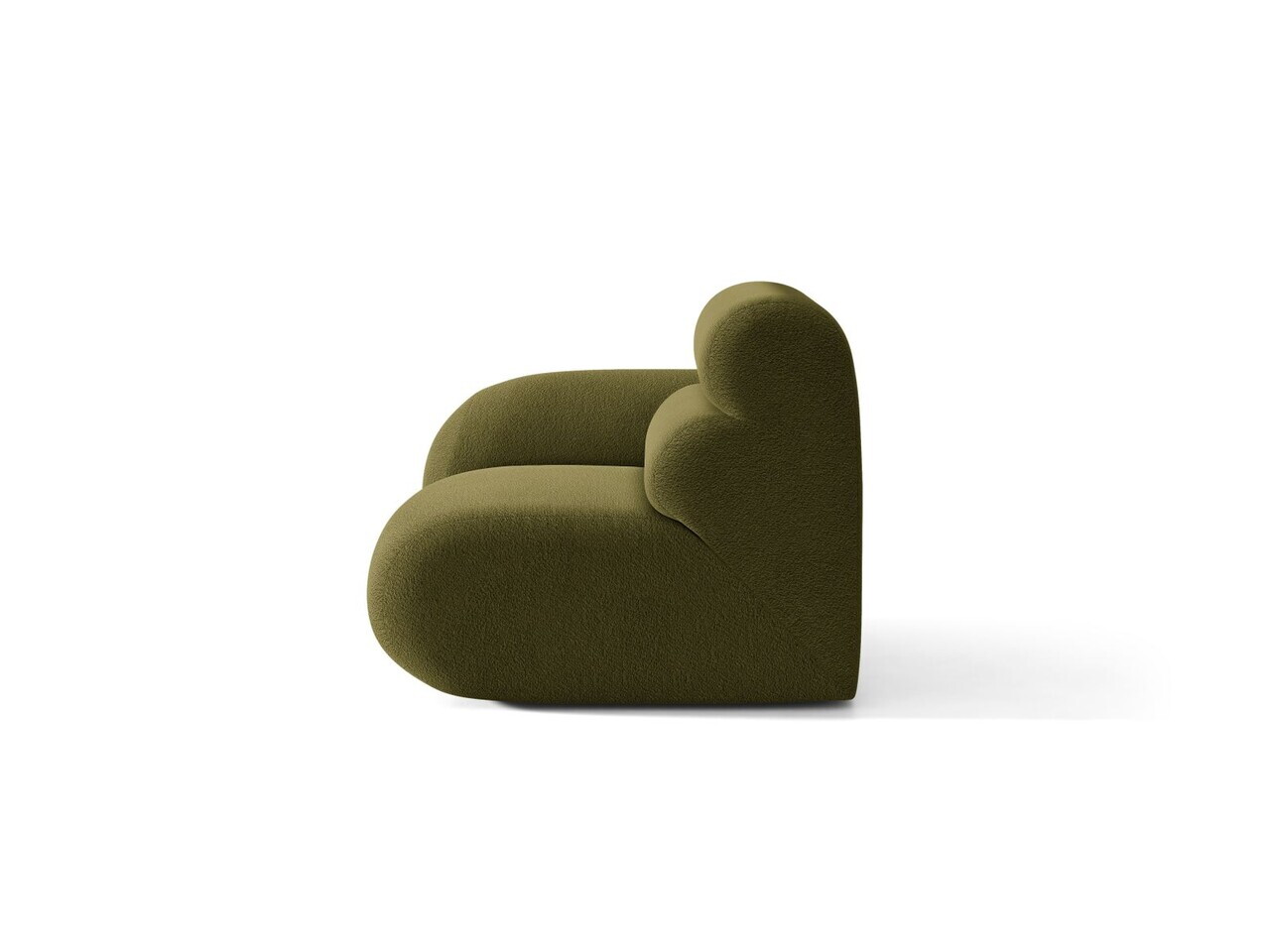 Modul canapea stanga 1 loc, Neo, Micadoni Home, 110x100x83 cm, tesatura Boucle, verde oliv inchis — imaginea 5