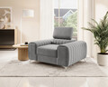Fotoliu, ELTAP, AR-LAU-04SO, Laurence, 125x97x105 cm, lemn/poliester, gri deschis