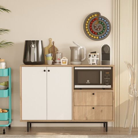 Dulap multifunctional, Locelso, RE2-SW, Stejar / Alb