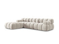 Canapea modulara 4 locuri, Bellis-51, Micadoni Home, 282x188x70 cm, catifea, bej inchis